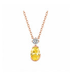 Roung and oval shaped diamond Necklace