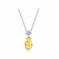 Roung and oval shaped diamond Necklace