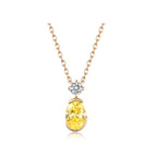 Roung and oval shaped diamond Necklace