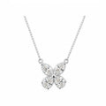 14k Gold Marquise Diamond Floral Necklace - Effortless Grace