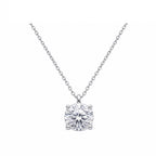 14k Gold Classic Four-Prong Solitaire Necklace - The Essence of Simplicity