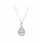 Elegant Pear Shape Teardrop Necklace in 14k Yellow Gold