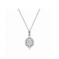 Bridal Vintage Elegance Oval Cut Halo Necklace
