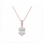 14k Gold Oval Cut Lab-Grown Diamond Necklace - An Ode to Elegant Curves