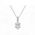 14k Gold Oval Cut Lab-Grown Diamond Necklace - An Ode to Elegant Curves