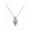 14k Gold Marquise Cut Lab-Grown Diamond Necklace - The Art of Elongated Brilliance