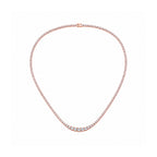 14k Gold Graduated Lab-Grown Diamond Tennis Necklace - A Crescendo of Radiant Light