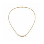 14k Gold Graduated Lab-Grown Diamond Tennis Necklace - A Crescendo of Radiant Light