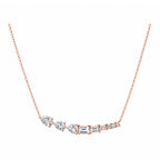 14K Gold Lab-Grown Diamond Multi-Cut Necklace