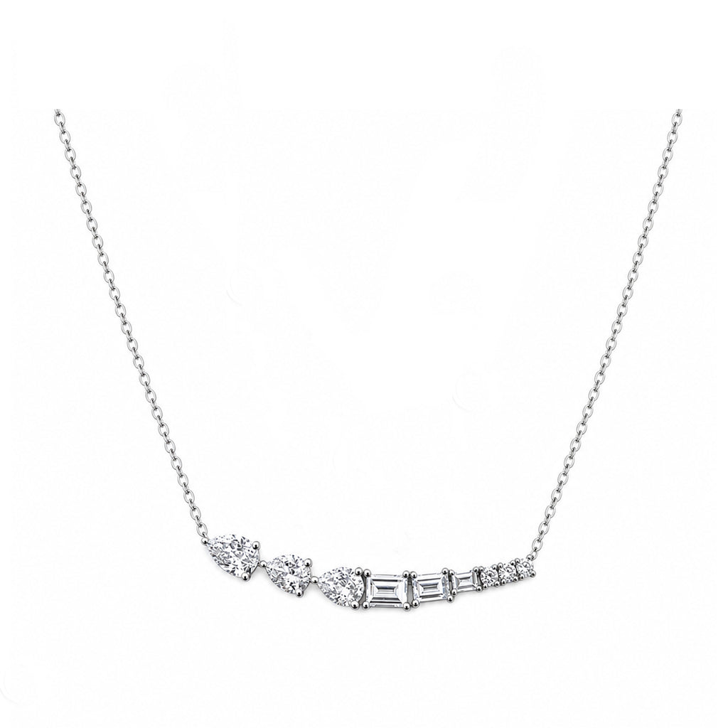 14K Gold Lab-Grown Diamond Multi-Cut Necklace