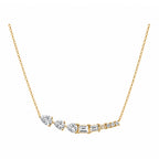 14K Gold Lab-Grown Diamond Multi-Cut Necklace