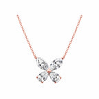 14K Gold Lab-Grown DiamondsLarge Pear-Cut Diamond Butterfly Pendant Necklace