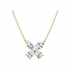 14K Gold Lab-Grown DiamondsLarge Pear-Cut Diamond Butterfly Pendant Necklace