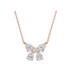 14K Gold Mixed-Cut Lab-Grown Diamond Butterfly Pendant Necklace