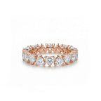 Heart Cut Eternity Stackable Ring, Perfect Promise & Anniversary Gift for Her