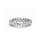 Heart Cut Eternity Stackable Ring, Perfect Promise & Anniversary Gift for Her