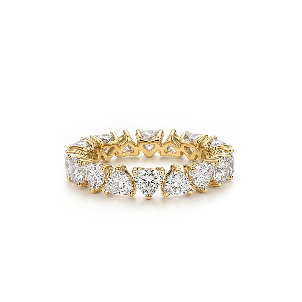 Heart Cut Eternity Stackable Ring, Perfect Promise & Anniversary Gift for Her