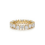 Heart Cut Eternity Stackable Ring, Perfect Promise & Anniversary Gift for Her