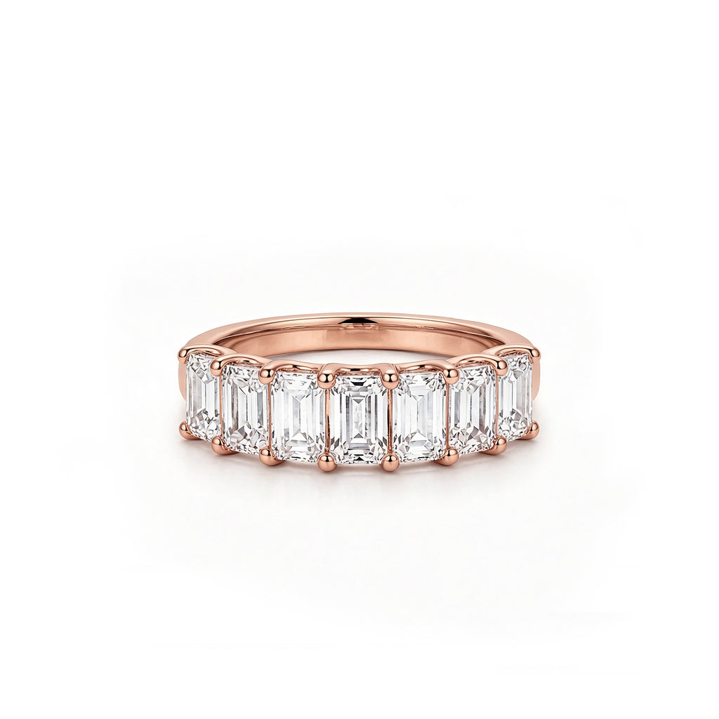 Classic 14K Gold Baguette Lab-Diamond Eternity Band