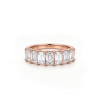 Classic 14K Gold Baguette Lab-Diamond Eternity Band