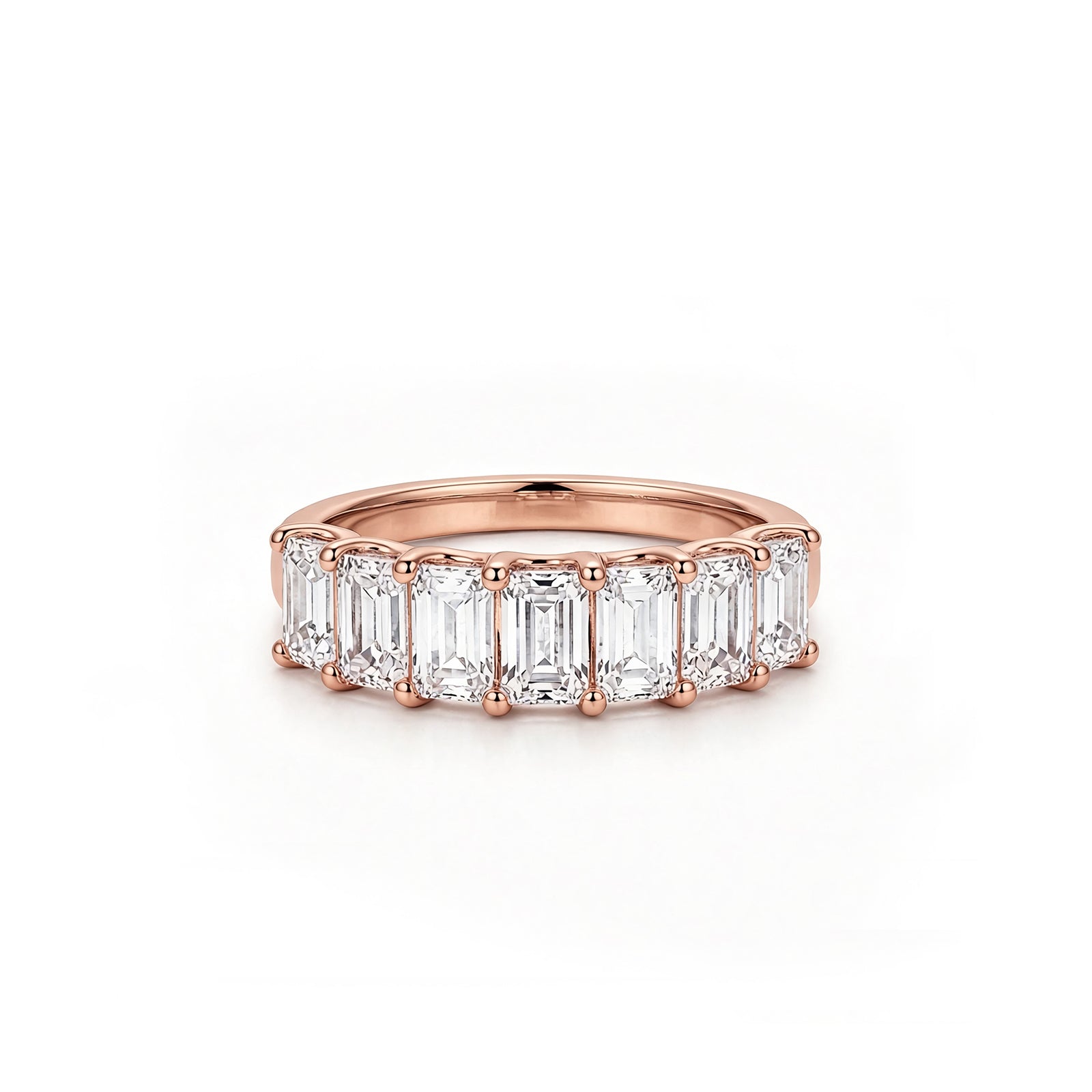 Classic 14K Gold Baguette Lab-Diamond Eternity Band
