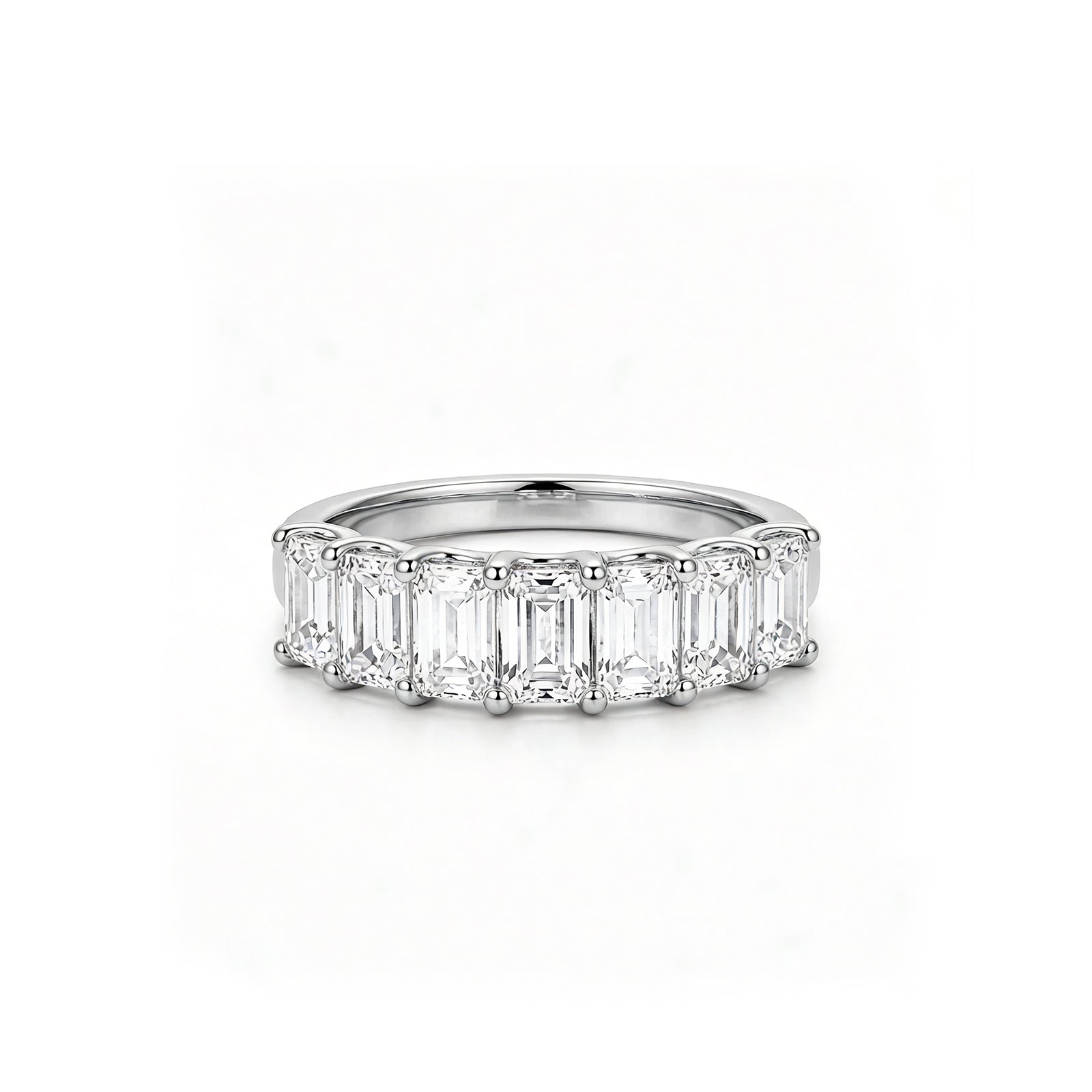 Classic 14K Gold Baguette Lab-Diamond Eternity Band