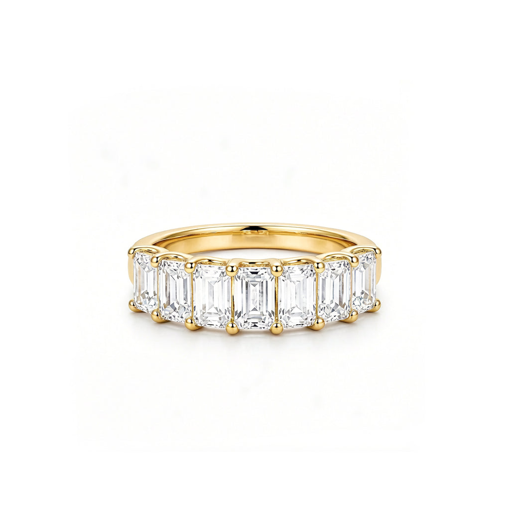 Classic 14K Gold Baguette Lab-Diamond Eternity Band