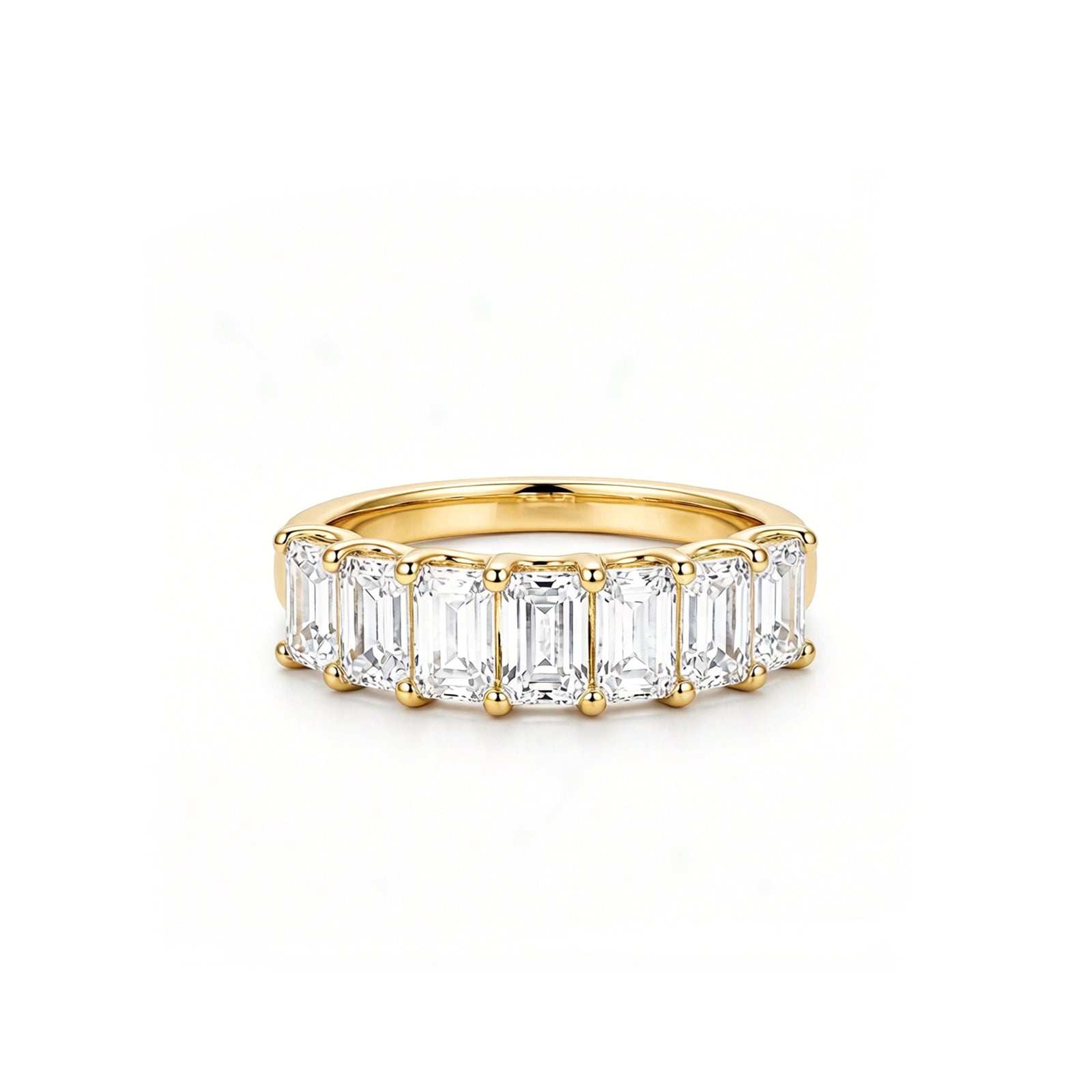 Classic 14K Gold Baguette Lab-Diamond Eternity Band
