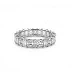 Emerald Cut Full Eternity Stackable Ring, Perfect Promise & Anniversary Gift for Her