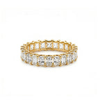 Emerald Cut Full Eternity Stackable Ring, Perfect Promise & Anniversary Gift for Her