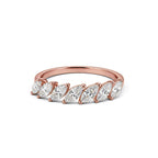 Classic 14K Gold Marquise Lab-Diamond Eternity Band