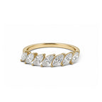 Classic 14K Gold Marquise Lab-Diamond Eternity Band