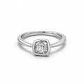 Minimalist 14K Rose Gold Princess-Cut Lab-Grown Diamond Ring