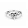 14K Rose Gold Side-Stone Heart-Shaped Lab-Grown Diamond Ring