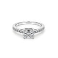 Minimalist 14K Yellow Gold Square-Shaped Lab-Grown Diamond Ring