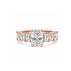 Radiant-Cut Center with Emerald-Cut Side Stones Gold Ring