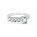 Emerald-Cut with Side Stones Rose Gold Ring