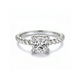 Elegant 14K Rose Gold Princess-Cut Lab-Grown Diamond Twisted Ring