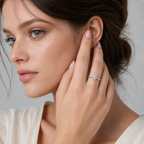 Minimalist 14K Rose Gold Oval-Cut Lab-Grown Diamond Four-Prong Ring