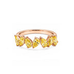 14K Yellow Gold Staggered Pear Cut lab-diamond Ring