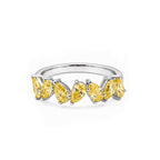 14K Yellow Gold Staggered Pear Cut lab-diamond Ring