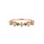 Canary Yellow & White Stone Stacking Ring