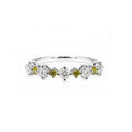 Canary Yellow & White Stone Stacking Ring