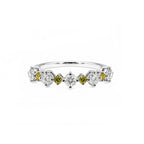 Canary Yellow & White Stone Stacking Ring