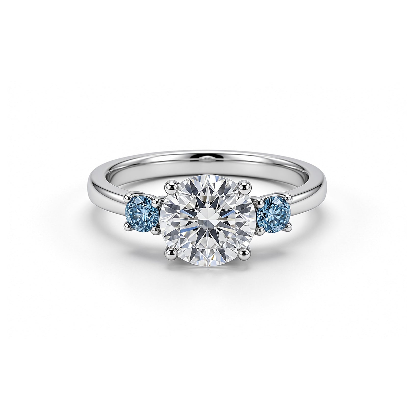 14K Gold Heart-Shaped Diamond Ring - Beaded Edge Setting Style