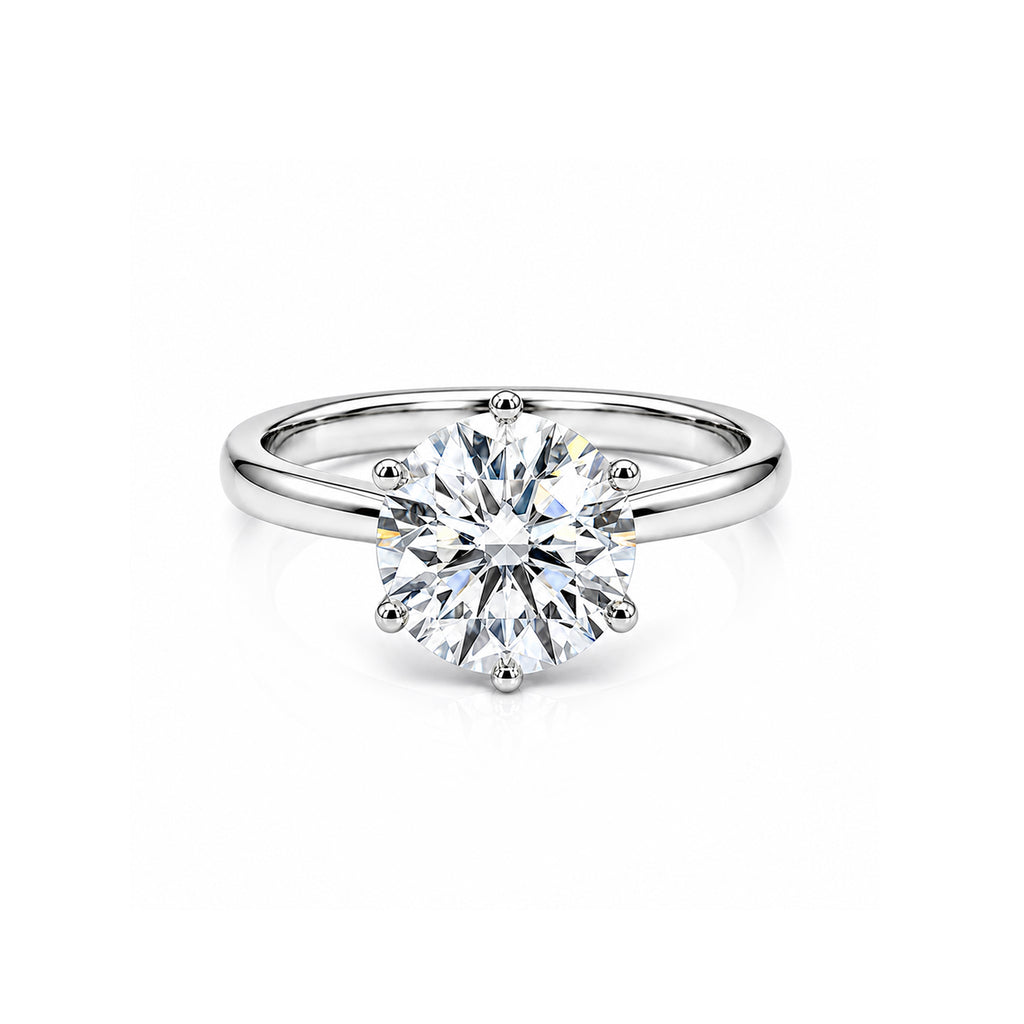 Rose Gold Pear-Shaped Diamond Ring - Side Accent Diamond Style