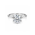 Rose Gold Pear-Shaped Diamond Ring - Side Accent Diamond Style