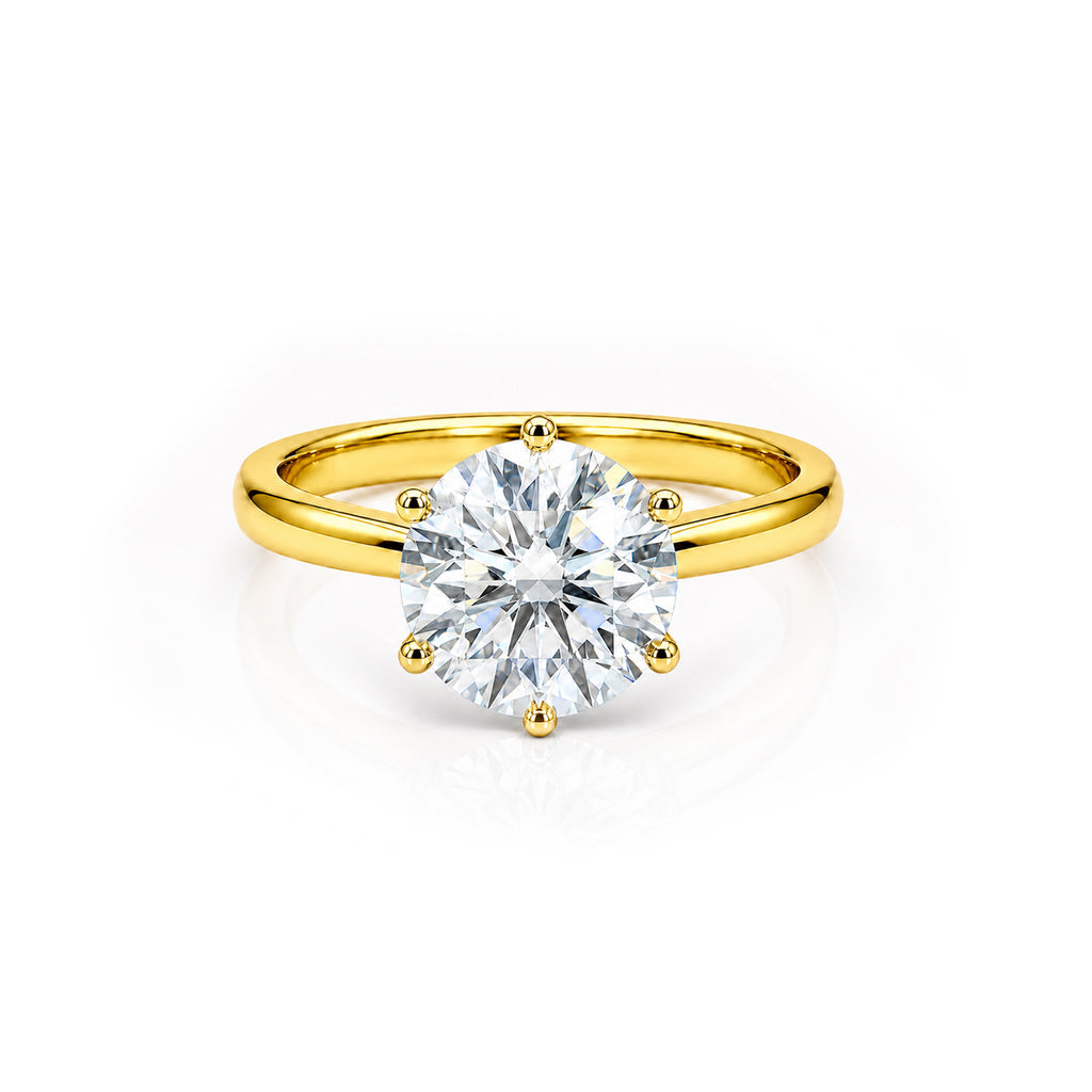 Rose Gold Pear-Shaped Diamond Ring - Side Accent Diamond Style