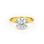 Rose Gold Pear-Shaped Diamond Ring - Side Accent Diamond Style