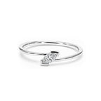 Minimalist Marquise Diamond Yellow Gold Ring